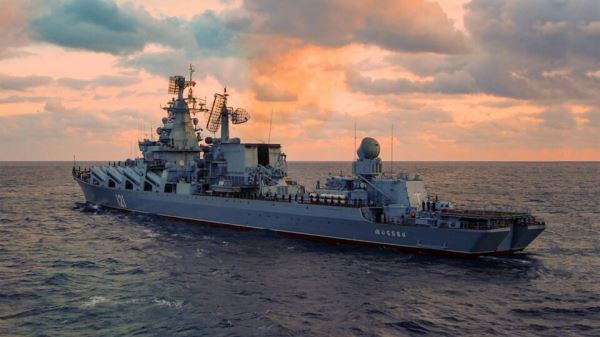 Установлены примерные координаты затопления крейсера «Москва»